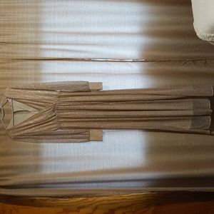 Rose/champagne glitter sequins gown